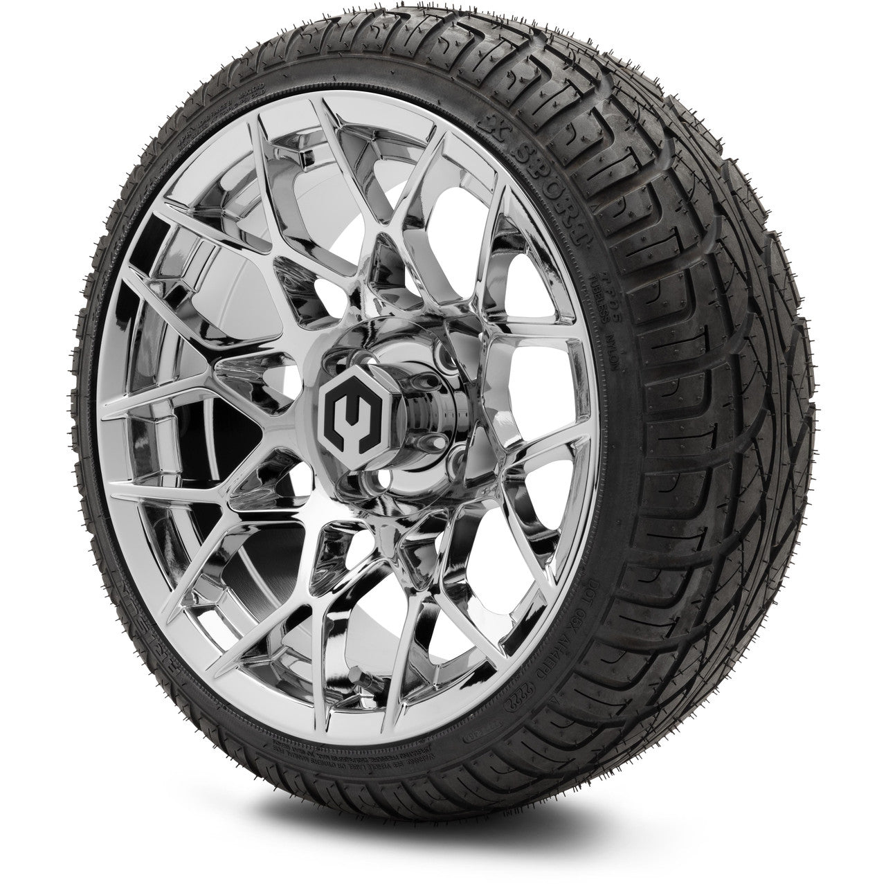 MODZ® 14" Blitz Chrome - LowPro Street Tire and Wheels Combo