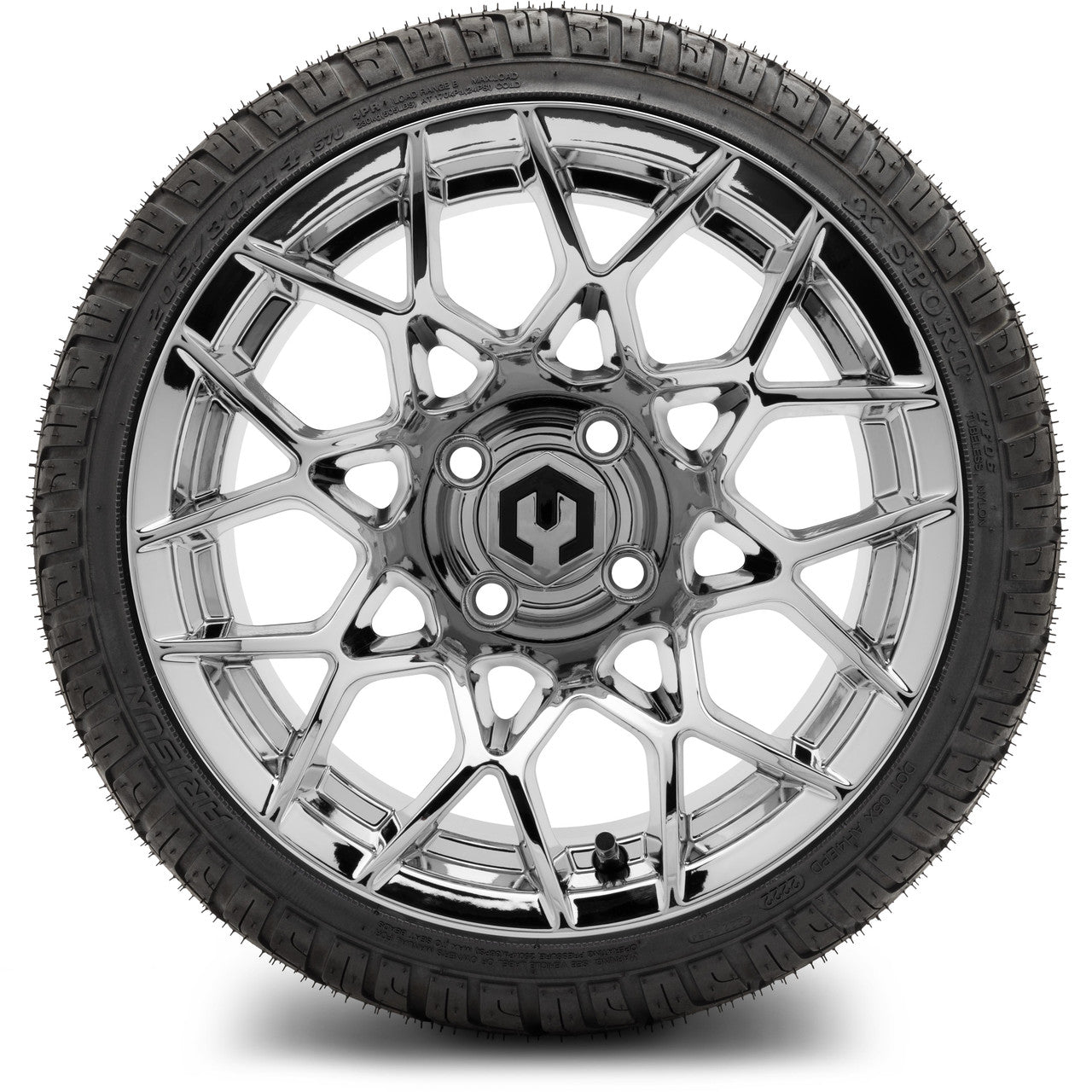 MODZ® 14" Blitz Chrome - LowPro Street Tire and Wheels Combo