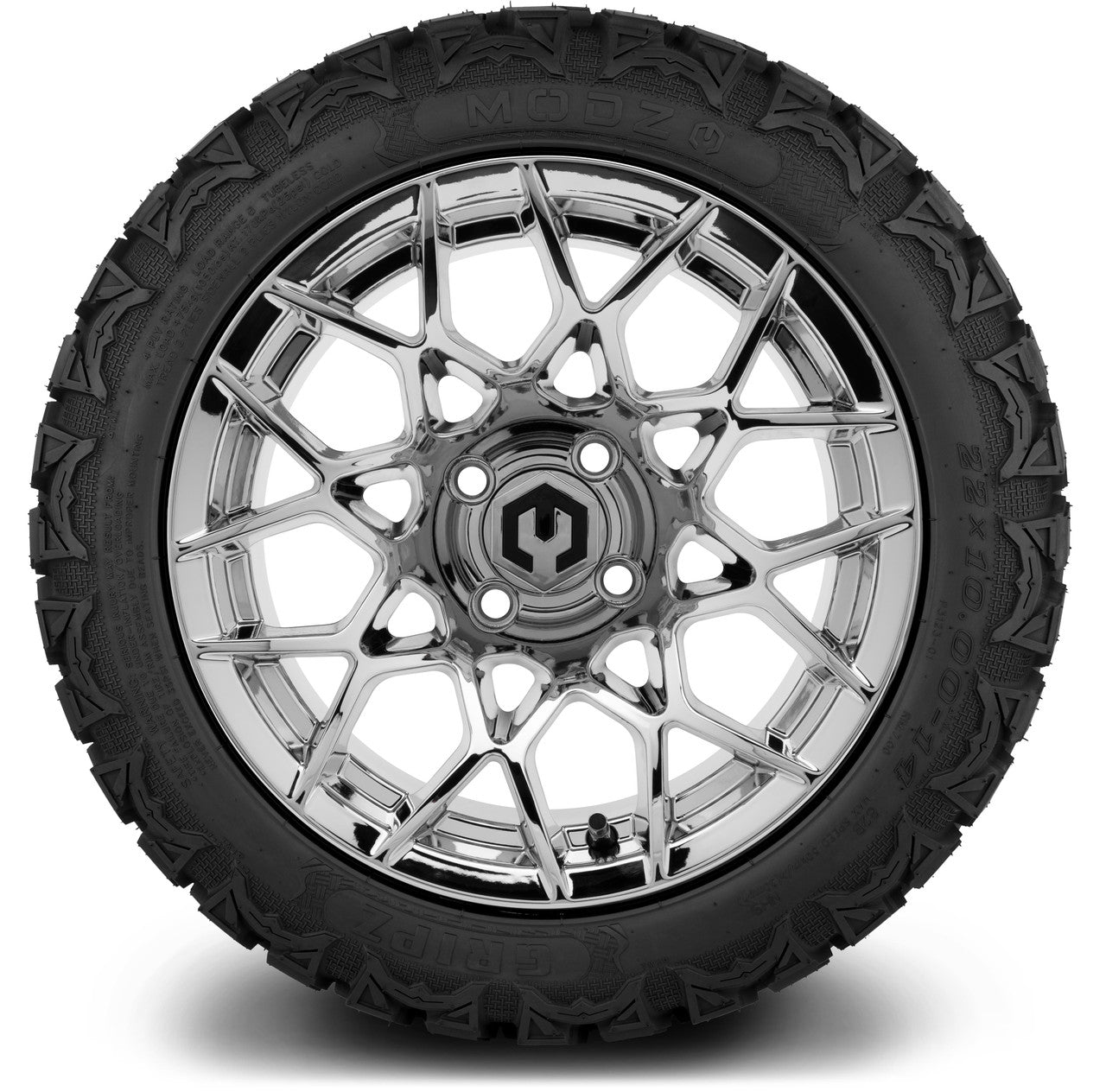 MODZ® 14" Blitz Chrome - Lifted Tires and Wheels Combo