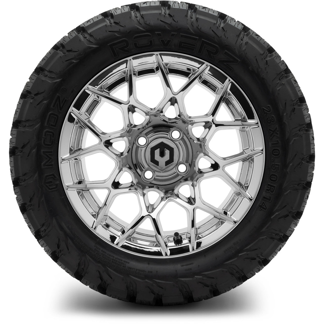 MODZ® 14" Blitz Chrome - Lifted Tires and Wheels Combo
