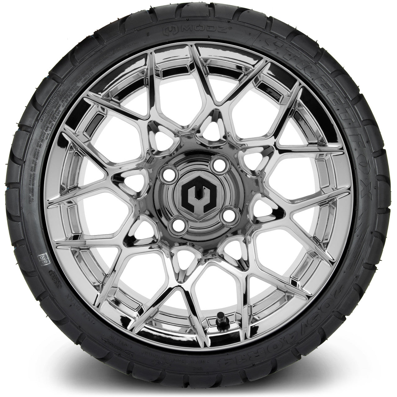 MODZ® 14" Blitz Chrome - LowPro Street Tire and Wheels Combo
