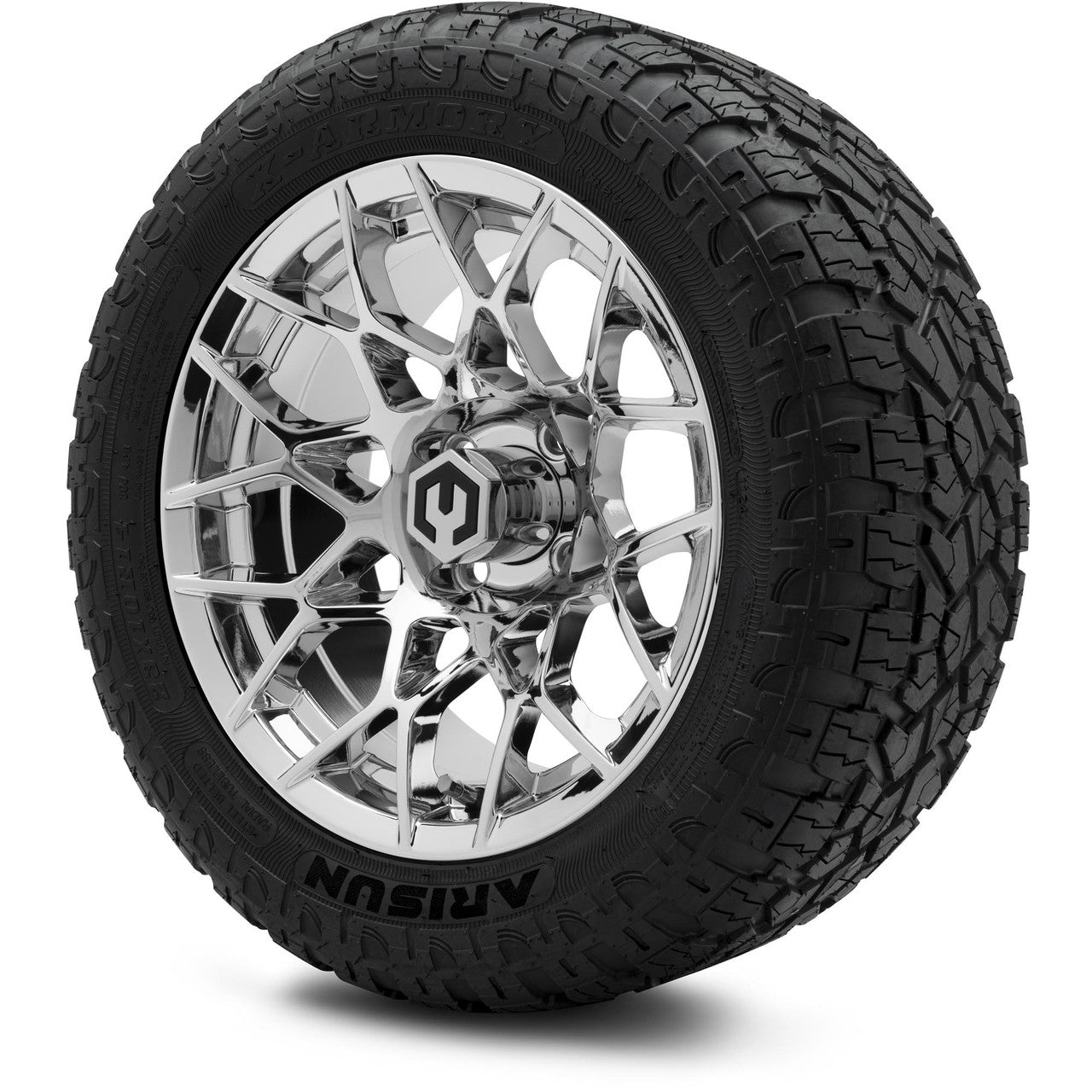 MODZ® 14" Blitz Chrome - Lifted Tires and Wheels Combo