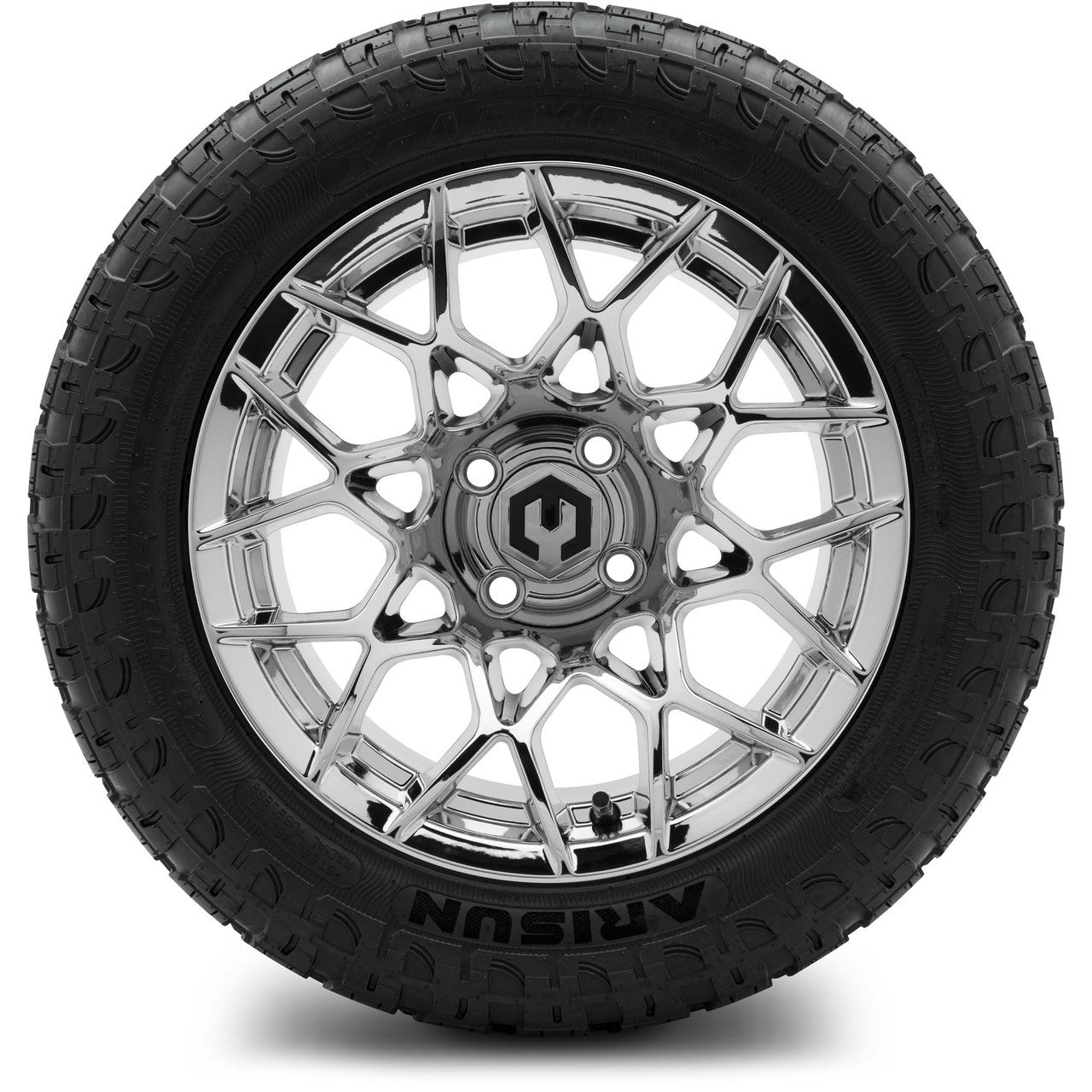 MODZ® 14" Blitz Chrome - Lifted Tires and Wheels Combo