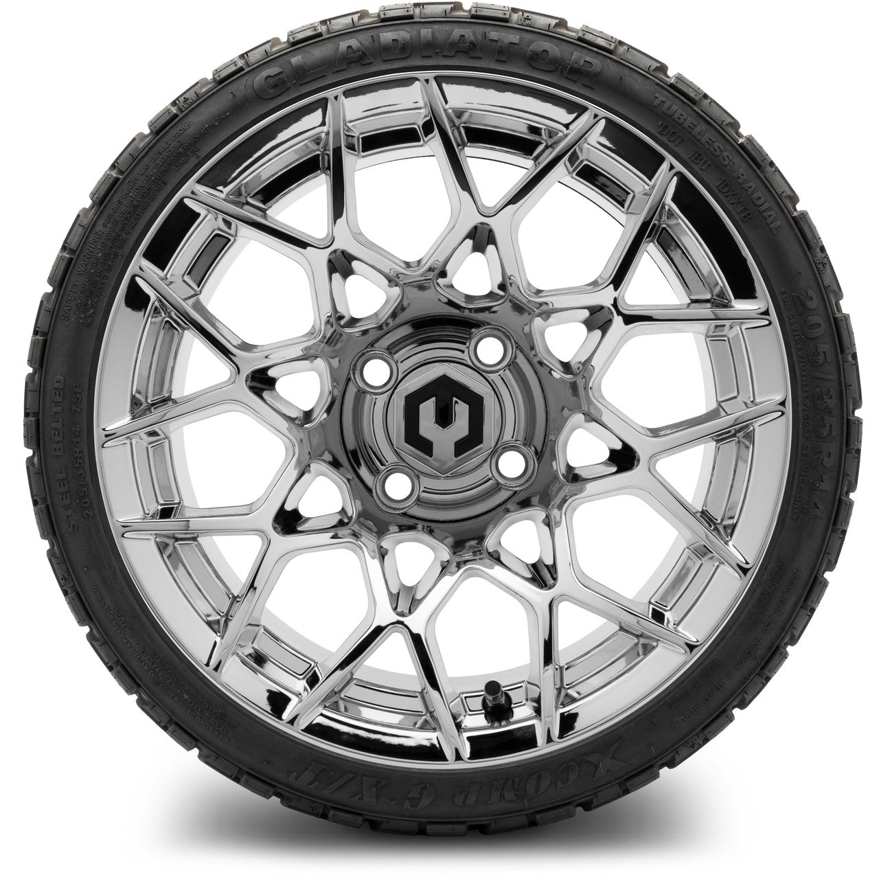 MODZ® 14" Blitz Chrome - LowPro Street Tire and Wheels Combo