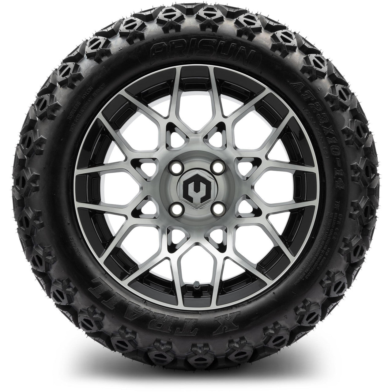 MODZ® 14" Blitz Machined Black Lifted Tire and Wheel Combo