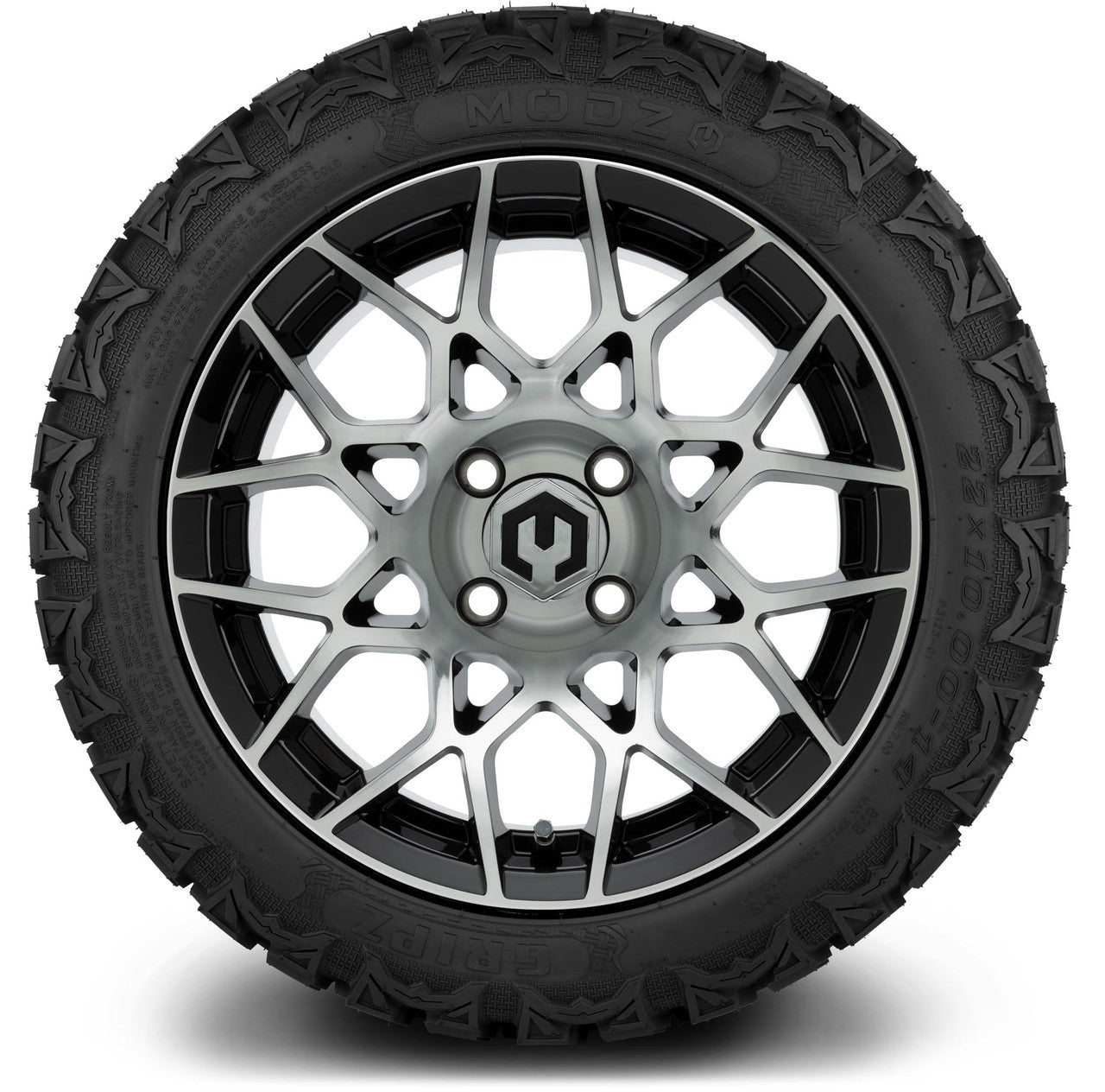 MODZ® 14" Blitz Machined Black Lifted Tire and Wheel Combo
