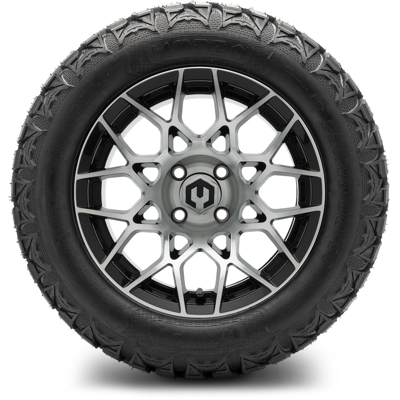 MODZ® 14" Blitz Machined Black Lifted Tire and Wheel Combo
