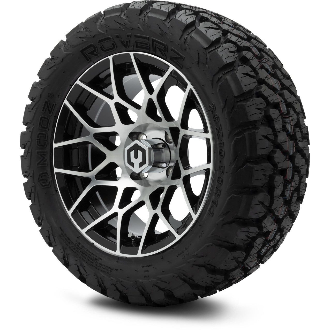 MODZ® 14" Blitz Machined Black Lifted Tire and Wheel Combo