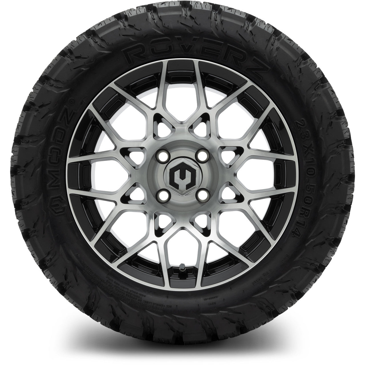 MODZ® 14" Blitz Machined Black Lifted Tire and Wheel Combo
