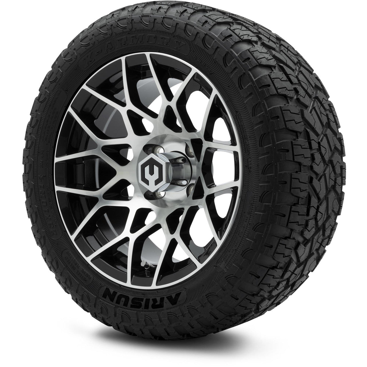 MODZ® 14" Blitz Machined Black Lifted Tire and Wheel Combo