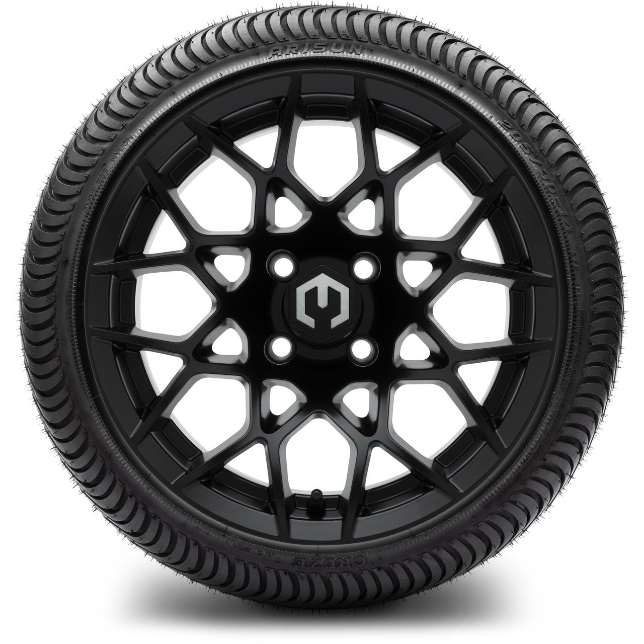 MODZ® 14" Blitz Matte Black - Low Profile Tires and Wheels Combo