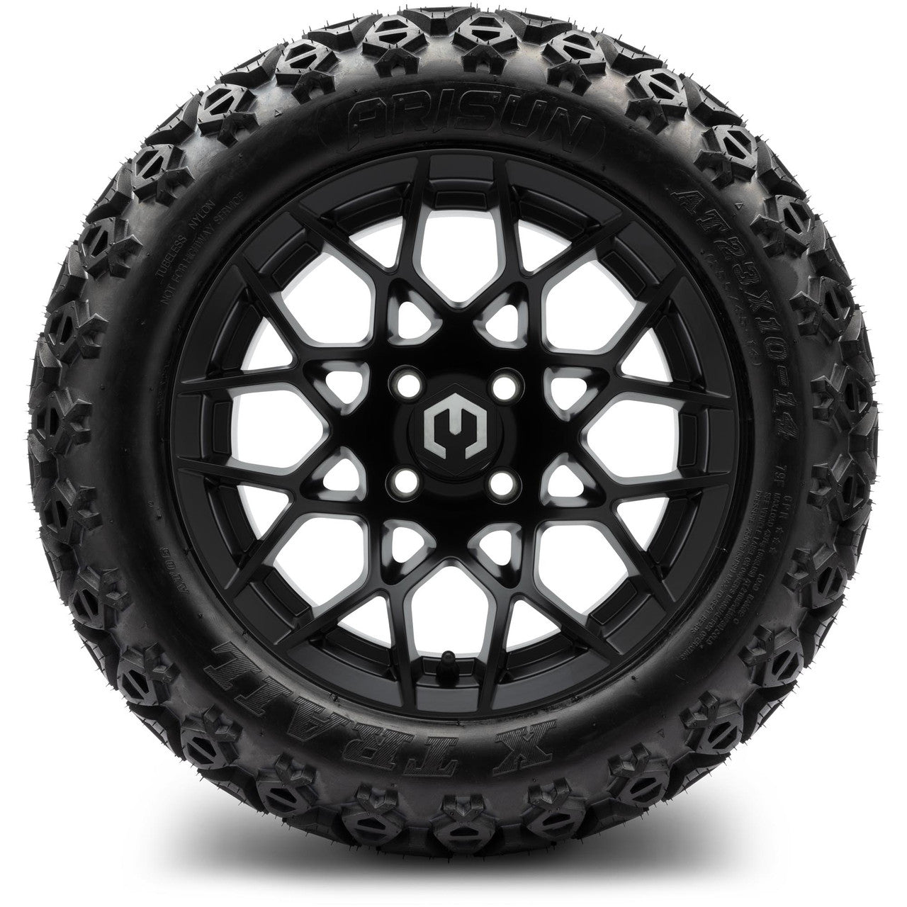 MODZ® 14" Blitz Matte Black - Lifted Tires and Wheels Combo