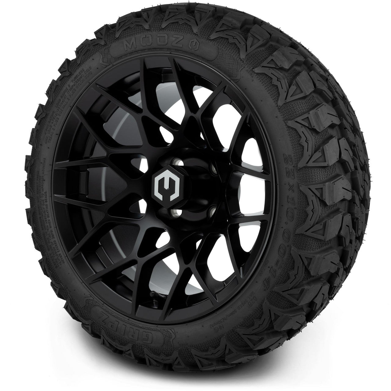 MODZ® 14" Blitz Matte Black - Lifted Tires and Wheels Combo
