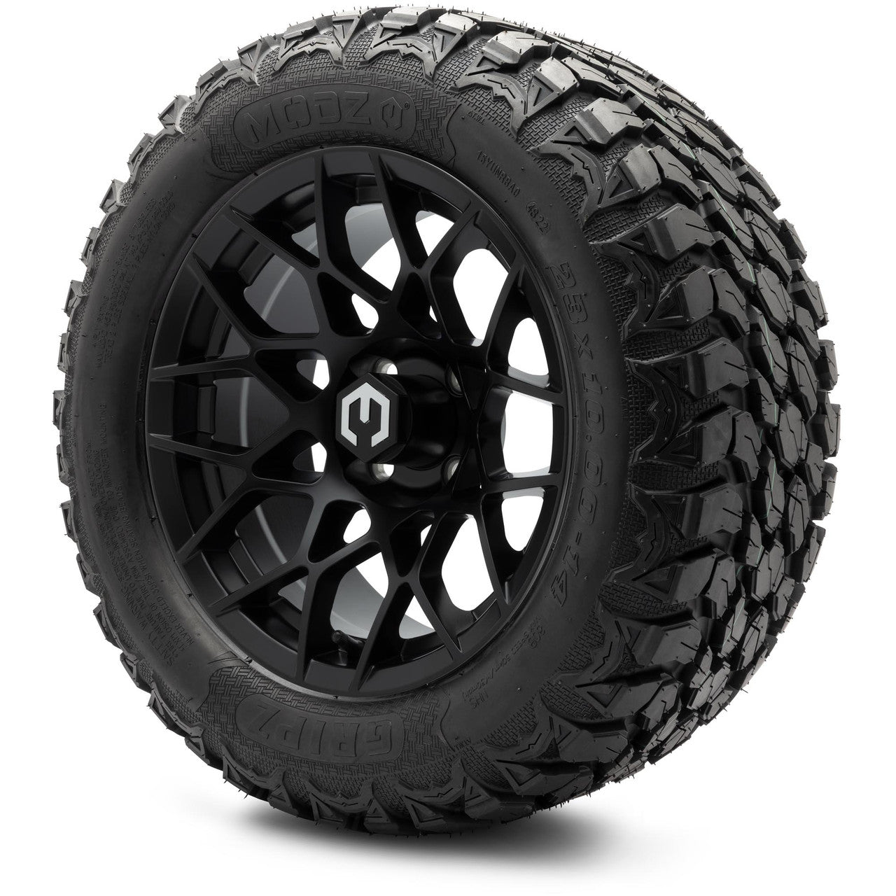 MODZ® 14" Blitz Matte Black - Lifted Tires and Wheels Combo