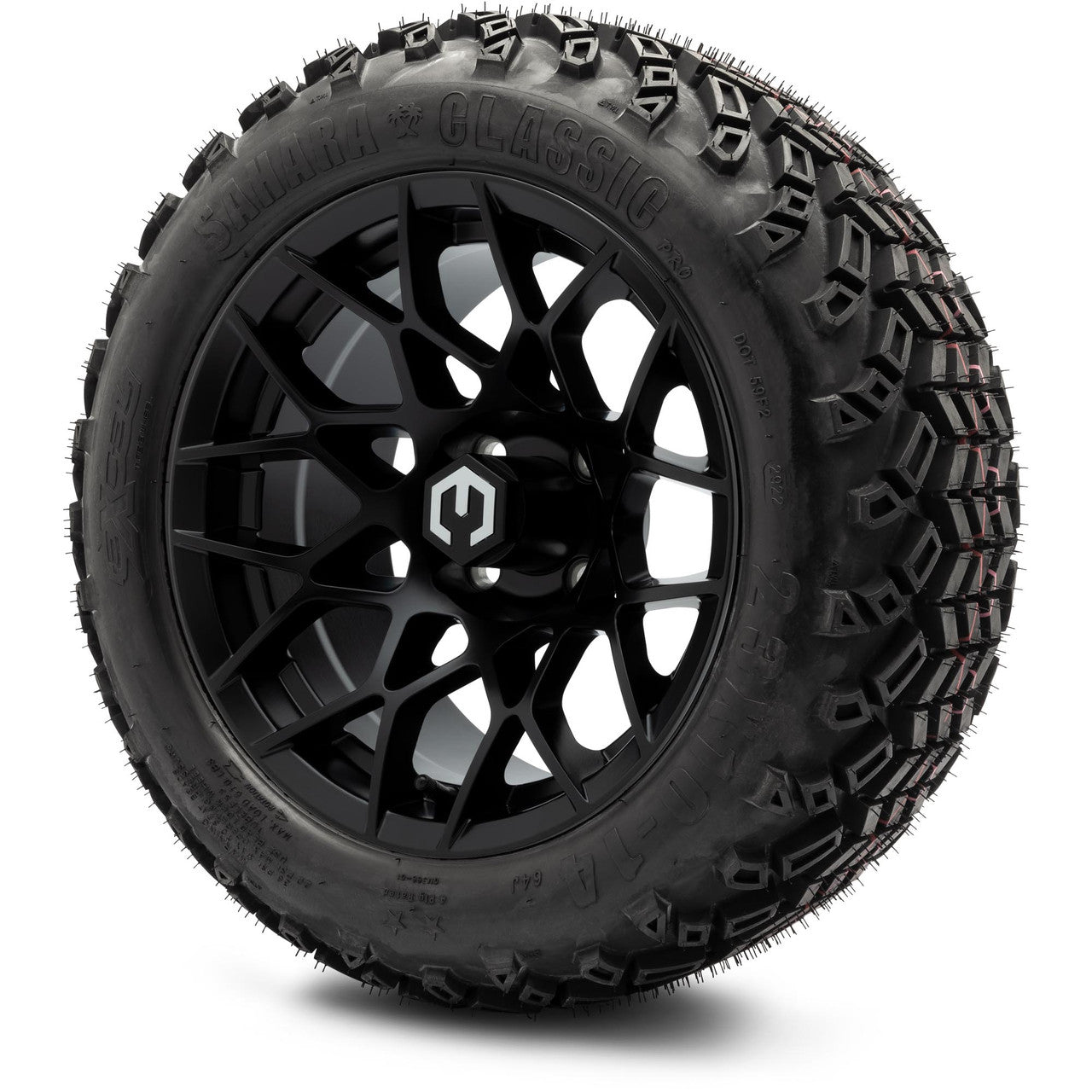 MODZ® 14" Blitz Matte Black - Lifted Tires and Wheels Combo