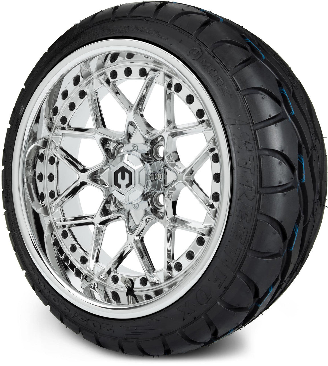 MODZ® 14" Formula Chrome - LowPro Street Tire and Wheels Combo