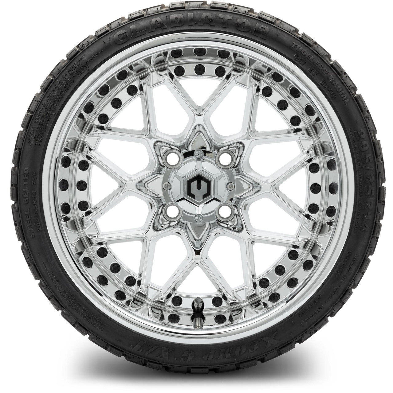 MODZ® 14" Formula Chrome - LowPro Street Tire and Wheels Combo