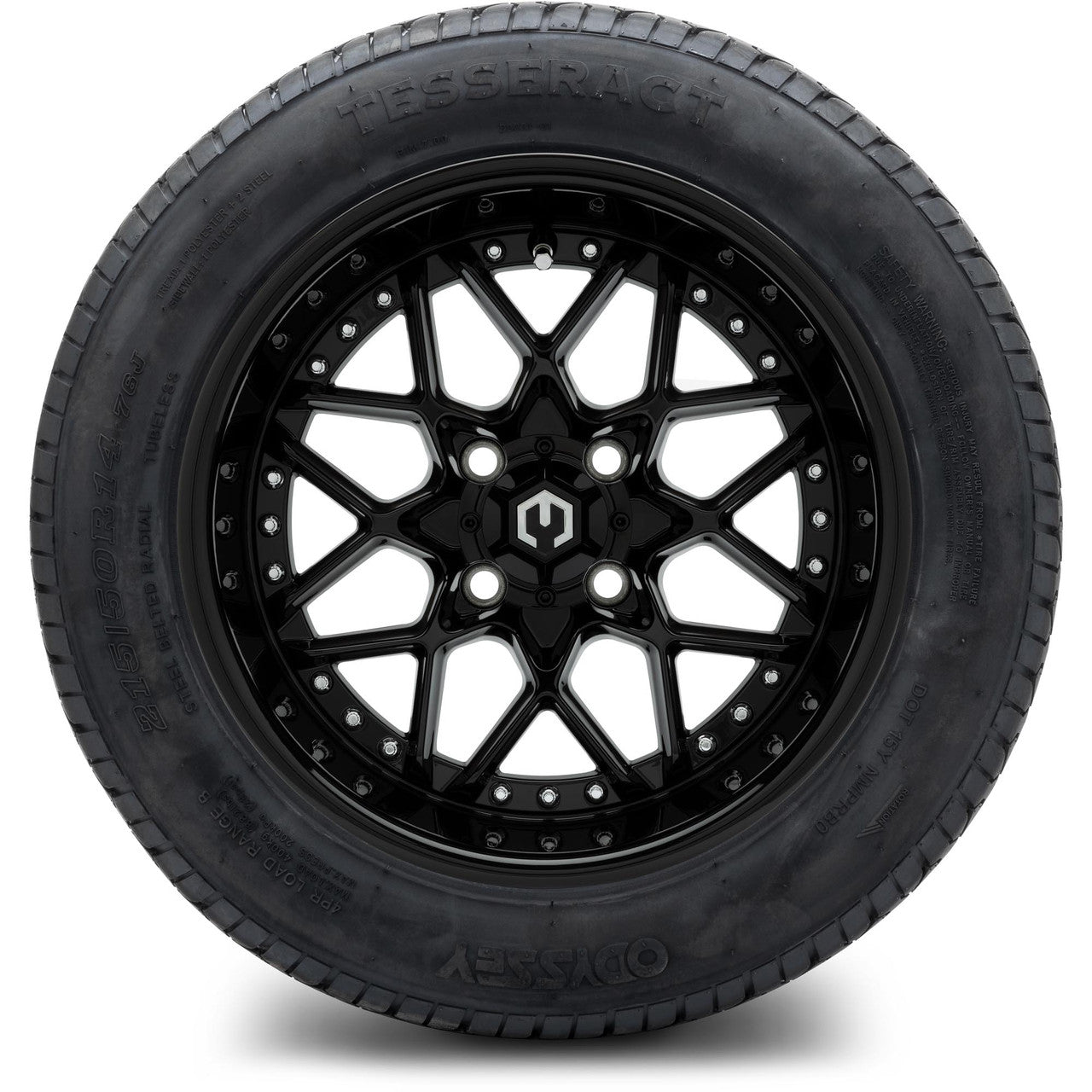 MODZ® 14" Formula Glossy Black - Lifted Tires and Wheels Combo