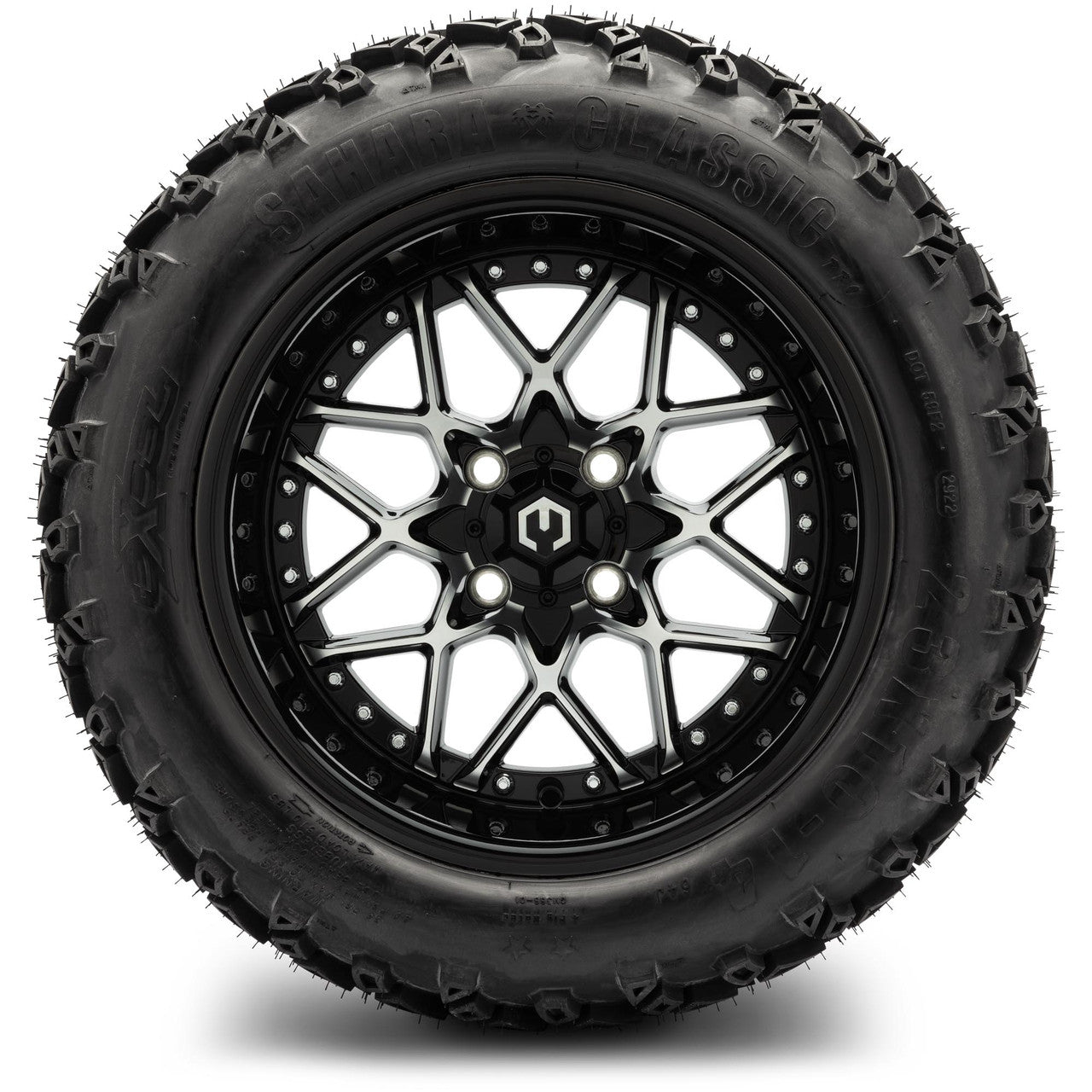 MODZ® 14" Formula Machined Black - Lifted Tires and Wheels Combo
