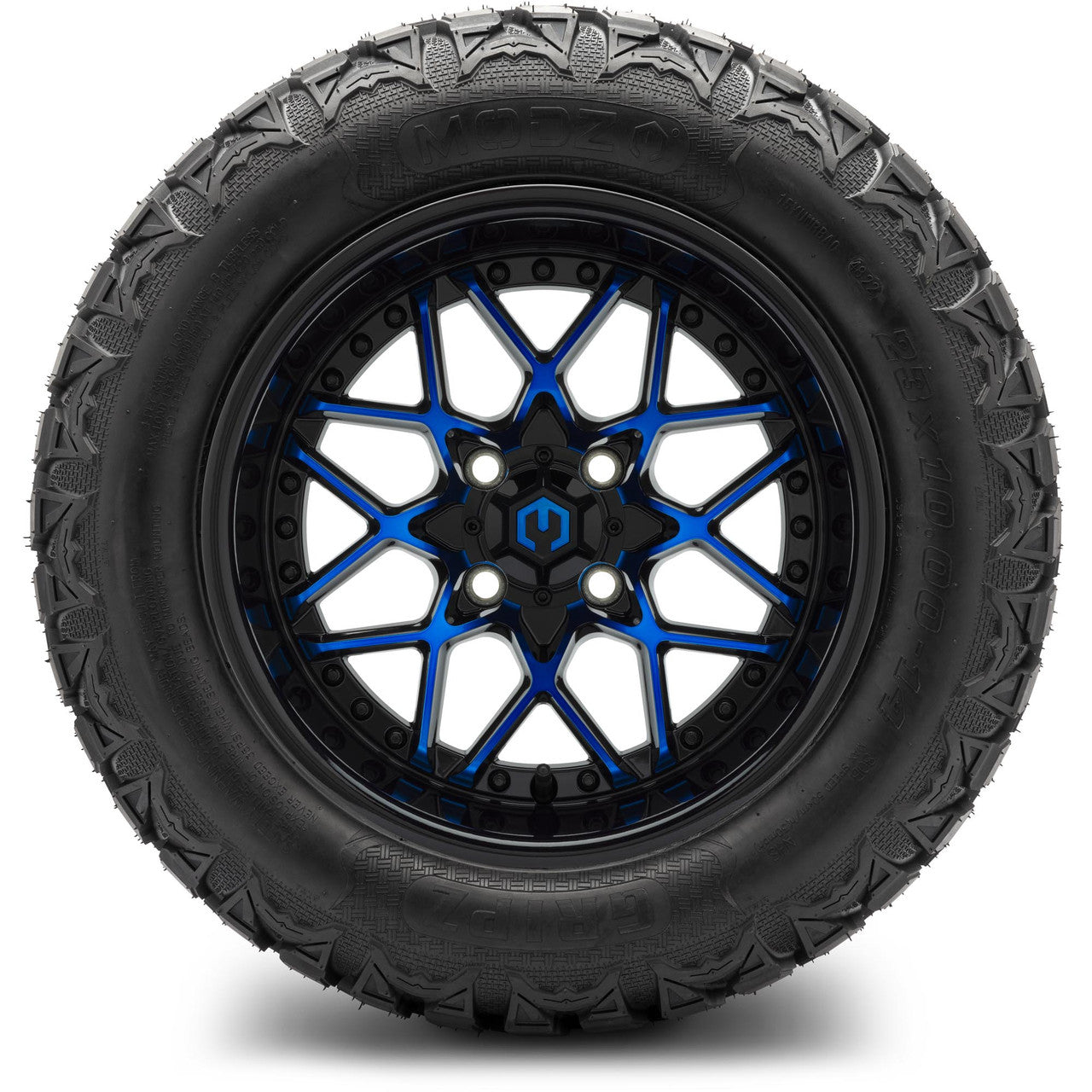 MODZ® 14" Formula Blue and Black - Lifted Tires and Wheels Combo