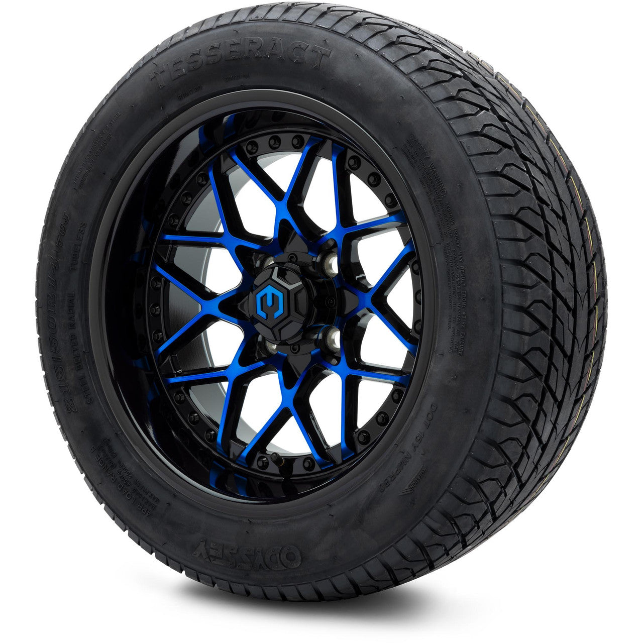 MODZ® 14" Formula Blue and Black - Lifted Tires and Wheels Combo