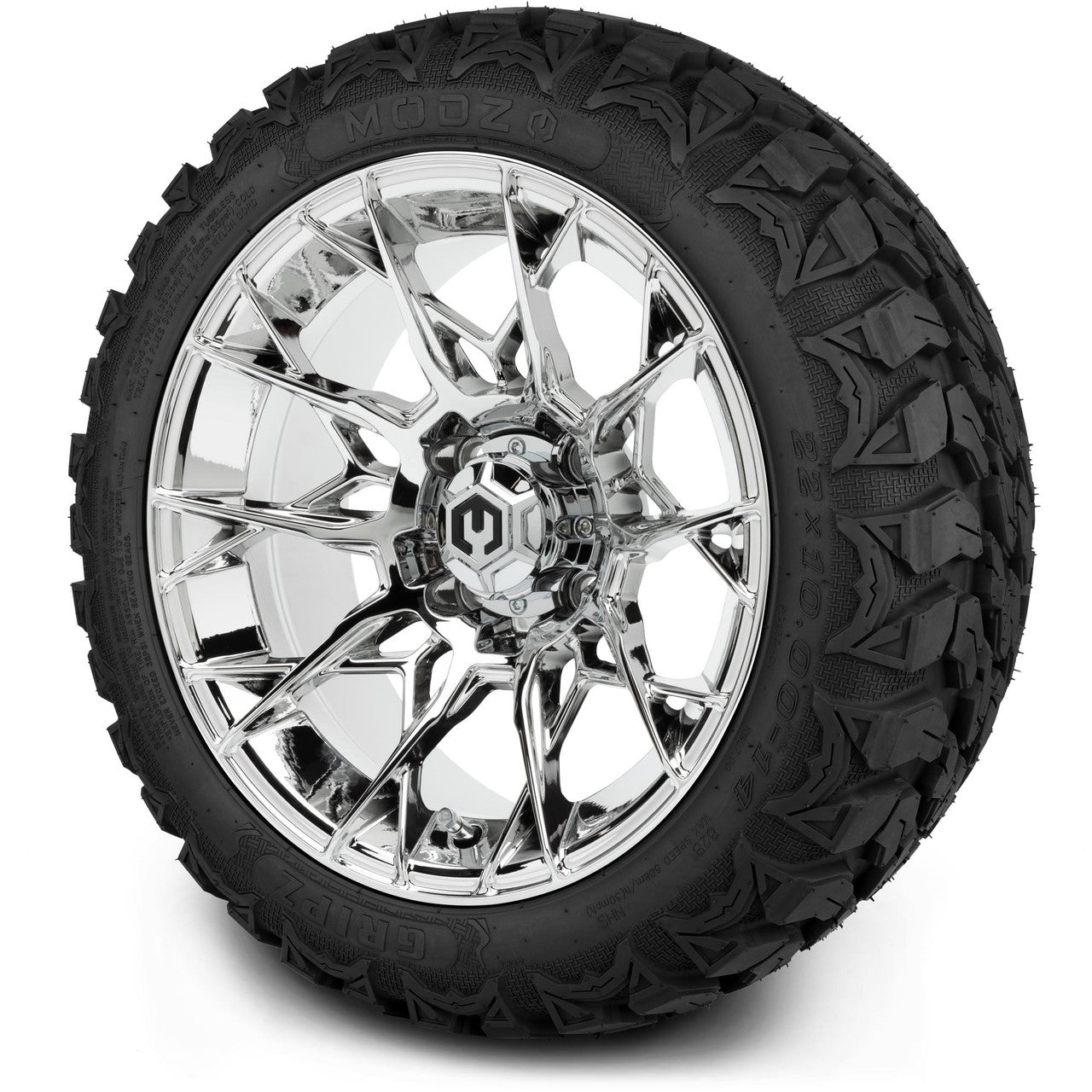 MODZ® 14" Chaos Chrome - Lifted Tires and Wheels Combo
