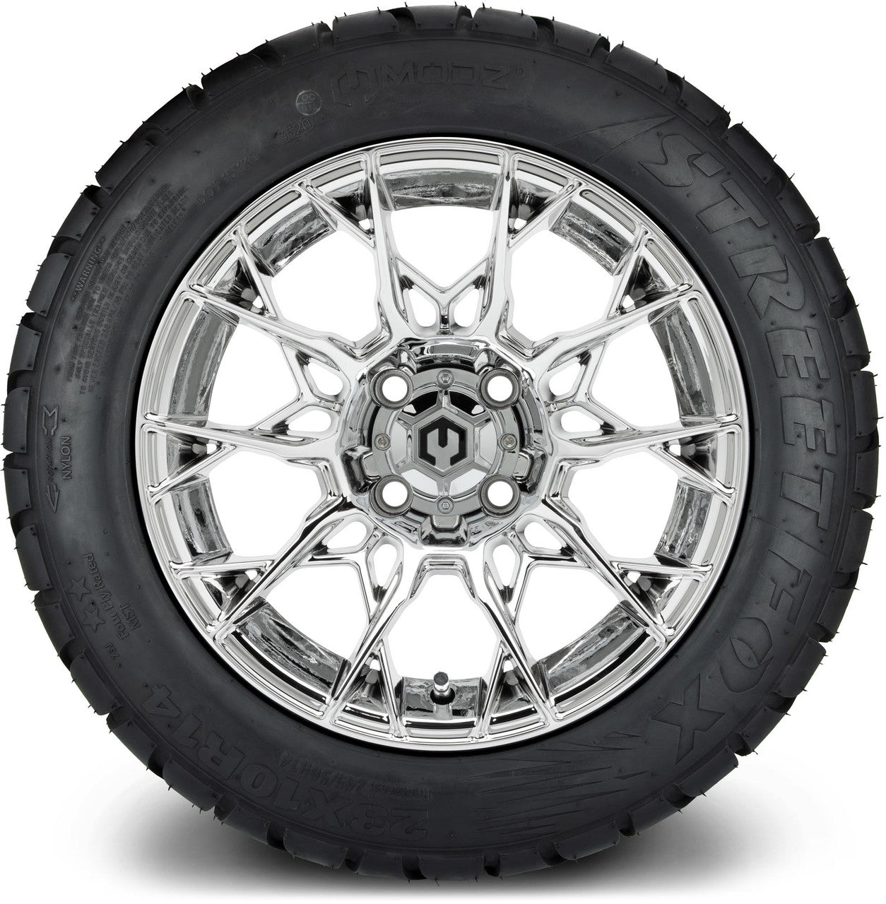 MODZ® 14" Chaos Chrome - Lifted Tires and Wheels Combo