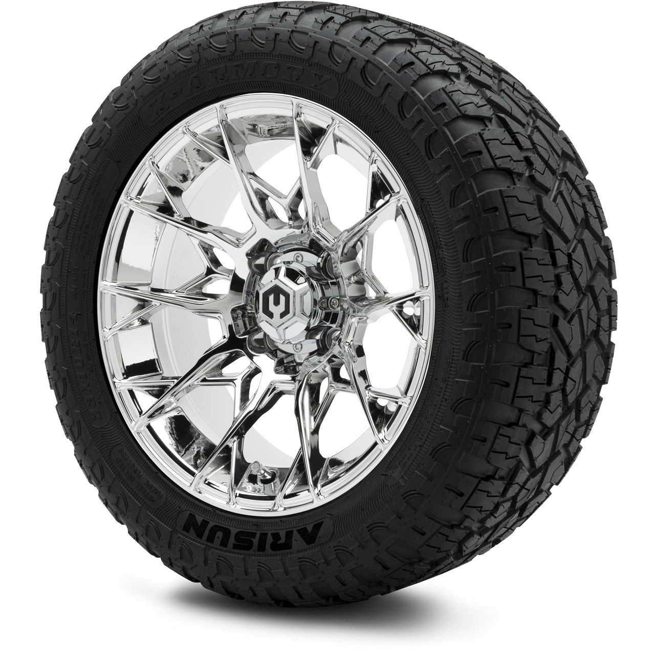 MODZ® 14" Chaos Chrome - Lifted Tires and Wheels Combo