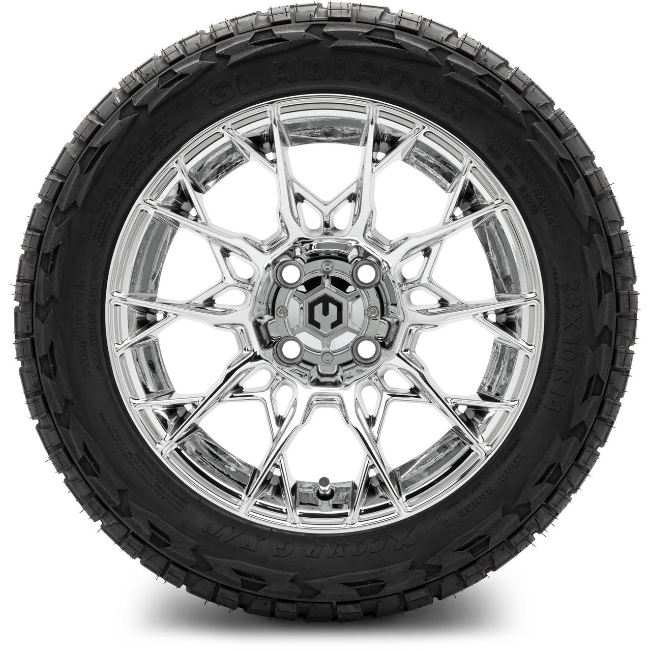 MODZ® 14" Chaos Chrome - Lifted Tires and Wheels Combo