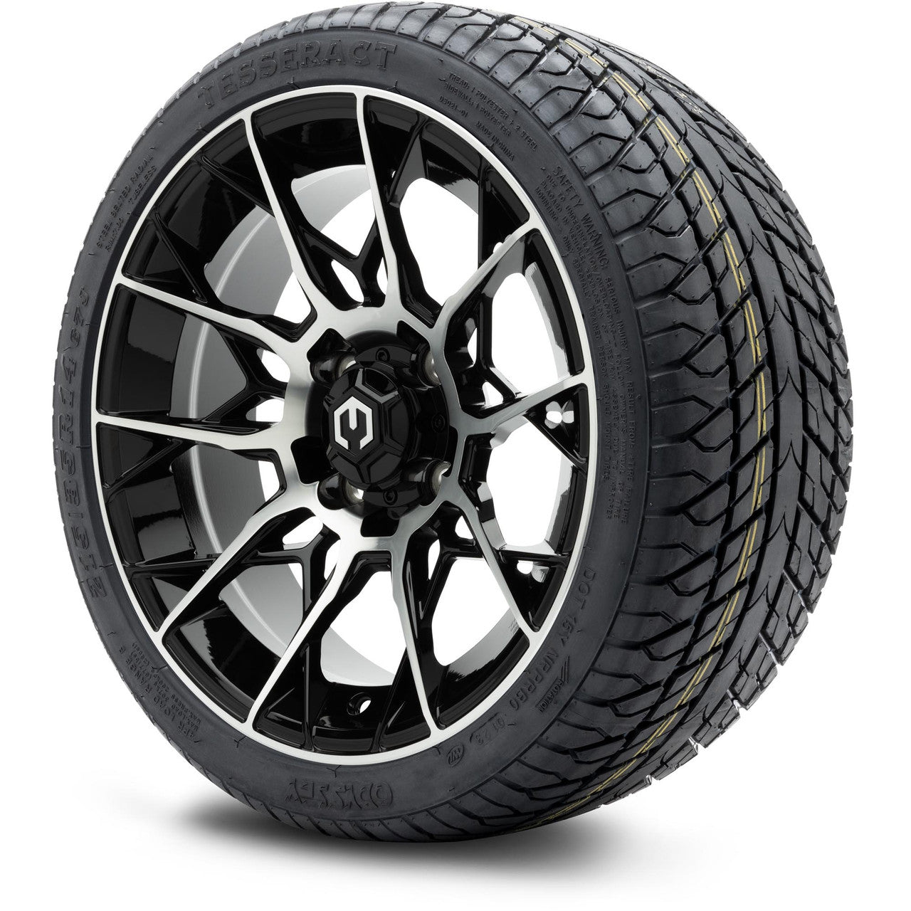 MODZ® 14" Chaos Machined Black - Low Profile Tires and Wheels Combo
