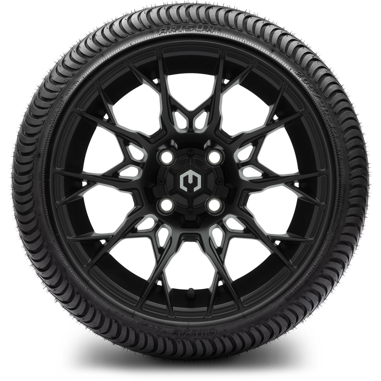 MODZ® 14" Chaos Matte Black - Low Profile Tires and Wheels Combo