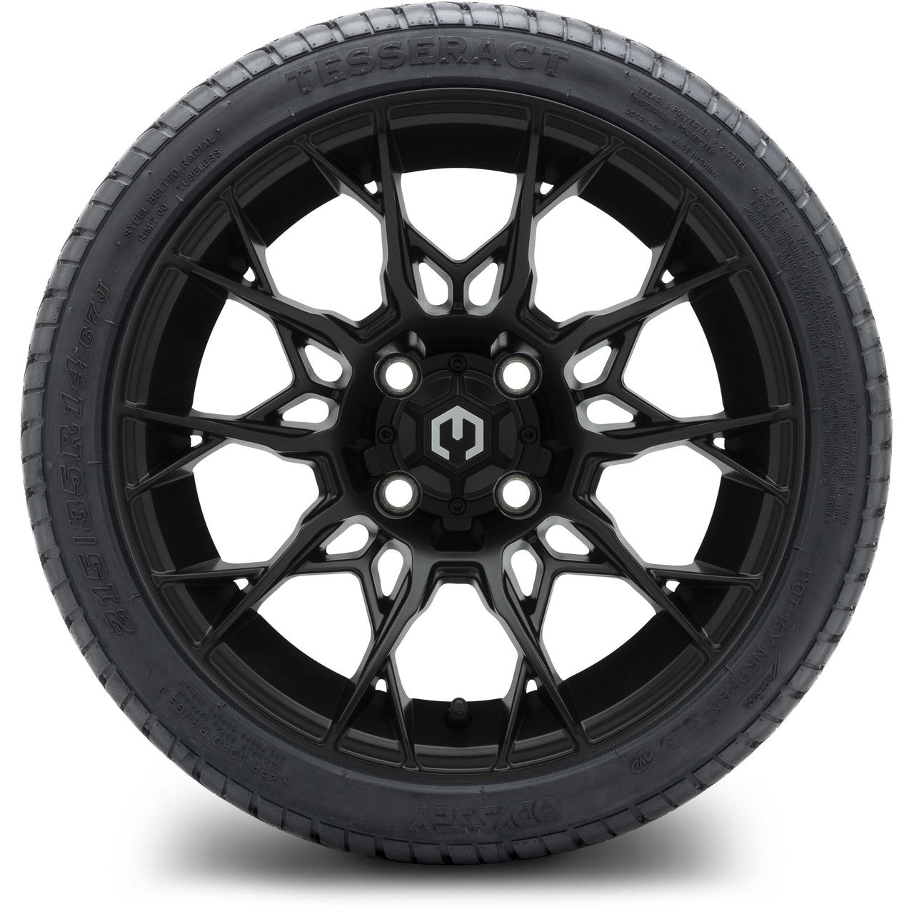 MODZ® 14" Chaos Matte Black - Low Profile Tires and Wheels Combo