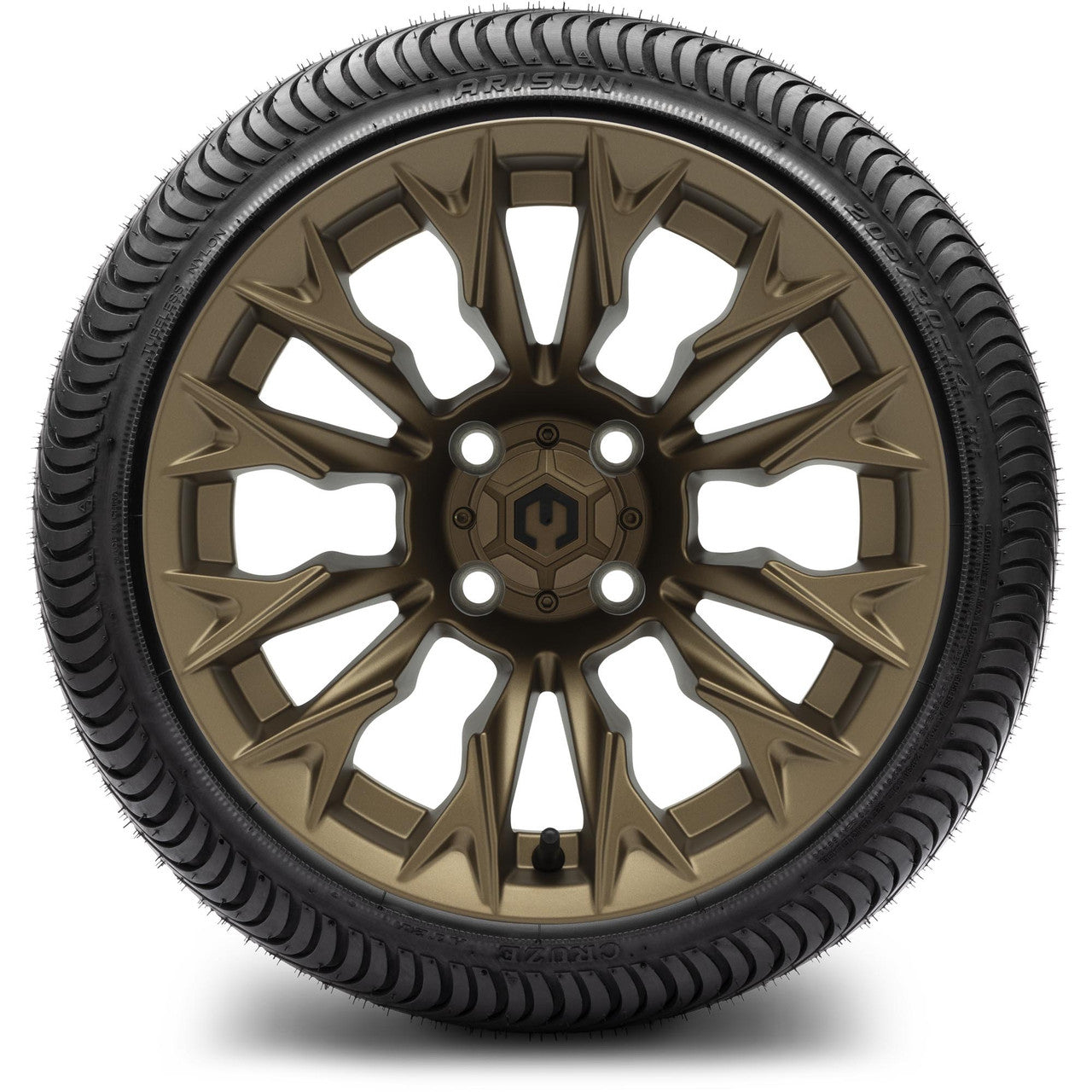 MODZ® 14" Falcon Matte Bronze - Low Profile Tires and Wheels Combo
