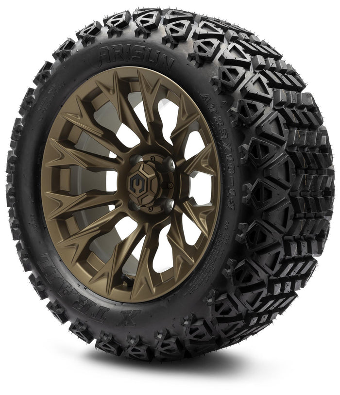 MODZ® 14" Falcon Matte Bronze - Lifted Tires and Wheels Combo
