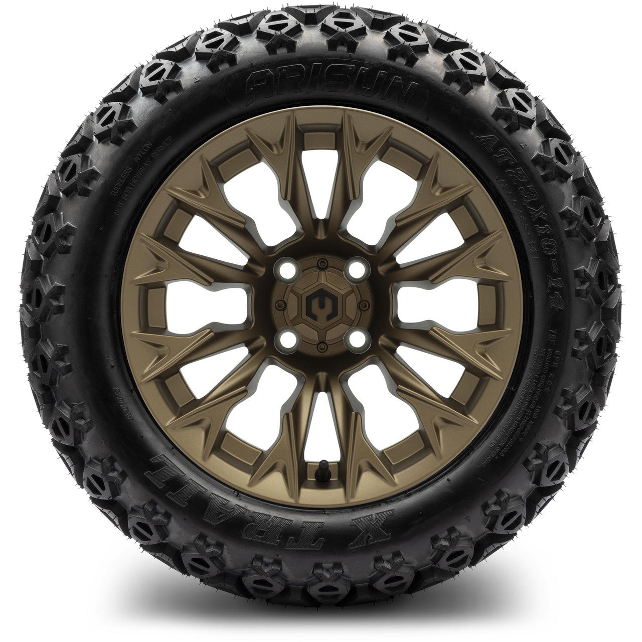 MODZ® 14" Falcon Matte Bronze - Lifted Tires and Wheels Combo