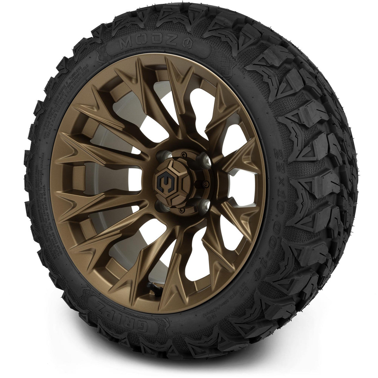 MODZ® 14" Falcon Matte Bronze - Lifted Tires and Wheels Combo