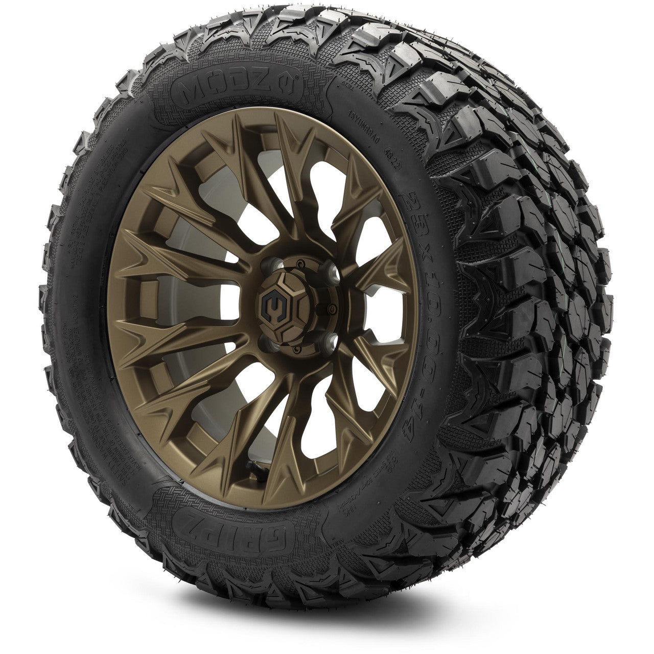 MODZ® 14" Falcon Matte Bronze - Lifted Tires and Wheels Combo