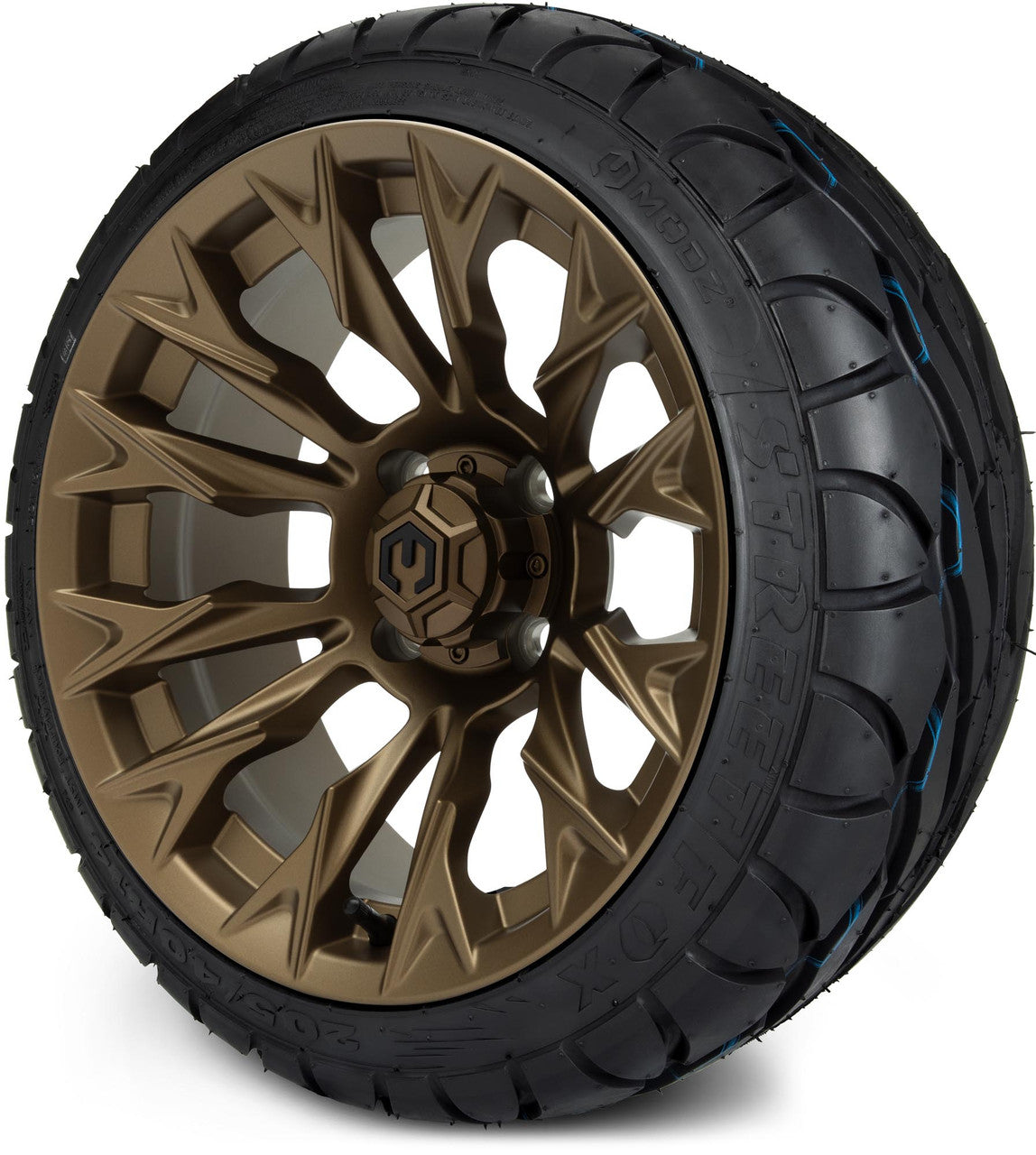 MODZ® 14" Falcon Matte Bronze - Low Profile Tires and Wheels Combo
