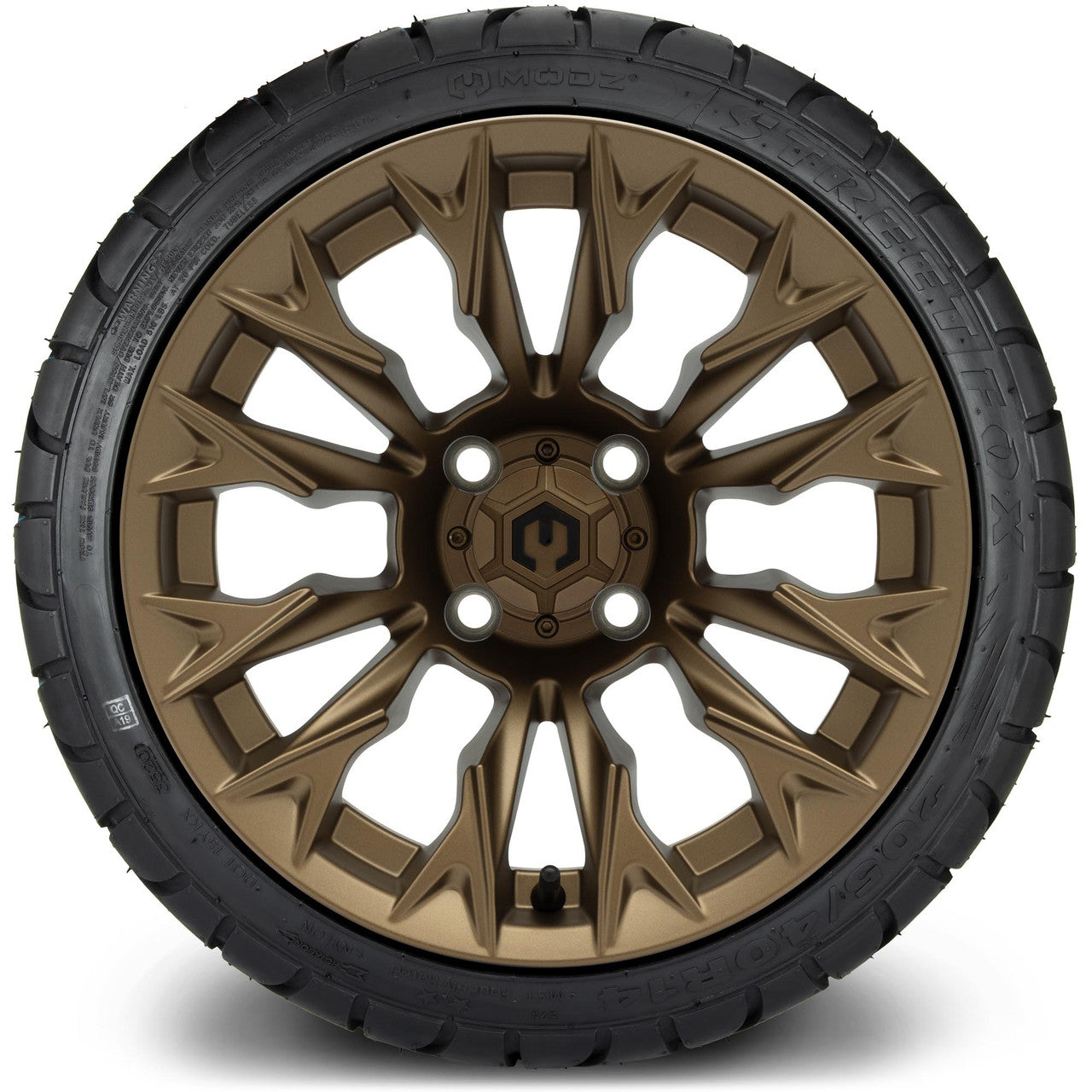 MODZ® 14" Falcon Matte Bronze - Low Profile Tires and Wheels Combo
