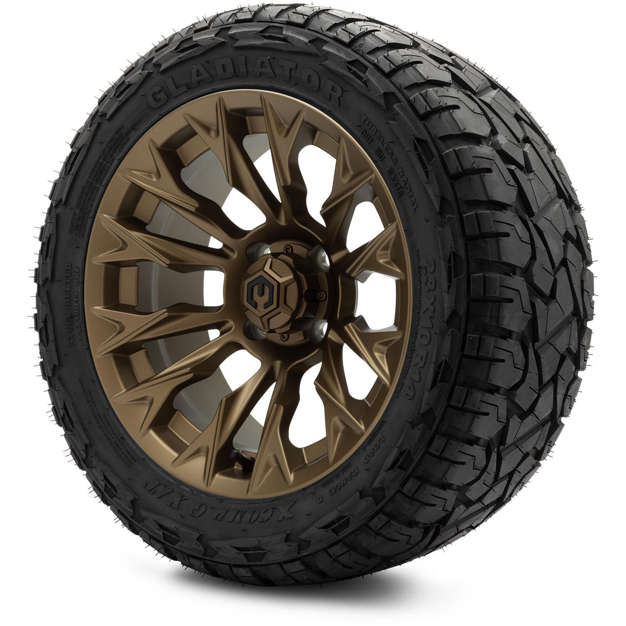 MODZ® 14" Falcon Matte Bronze - Lifted Tires and Wheels Combo