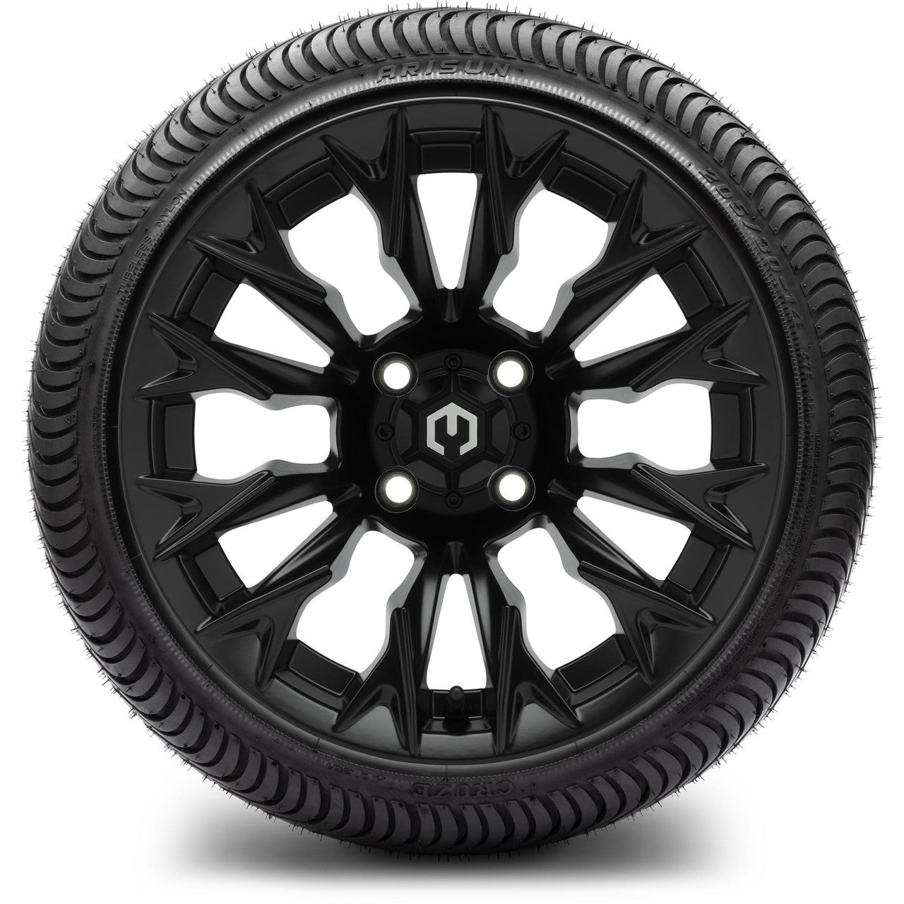 MODZ® 14" Falcon Matte Black - Low Profile Tires and Wheels Combo