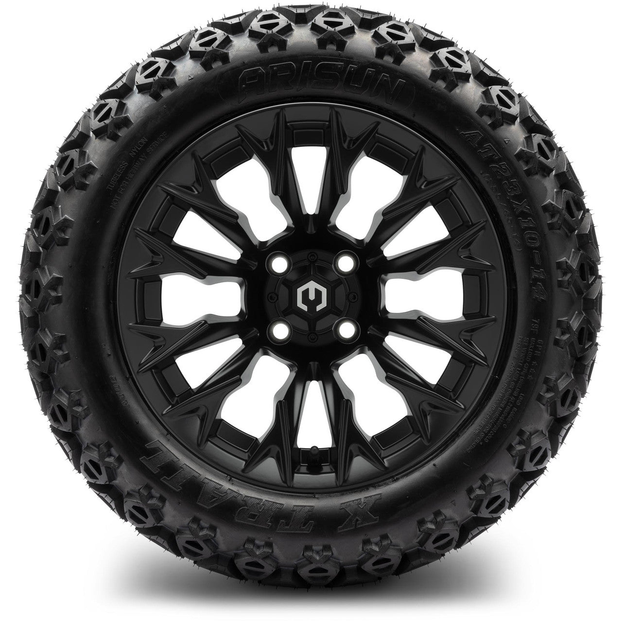 MODZ® 14" Falcon Matte Black - Lifted Tires and Wheels Combo