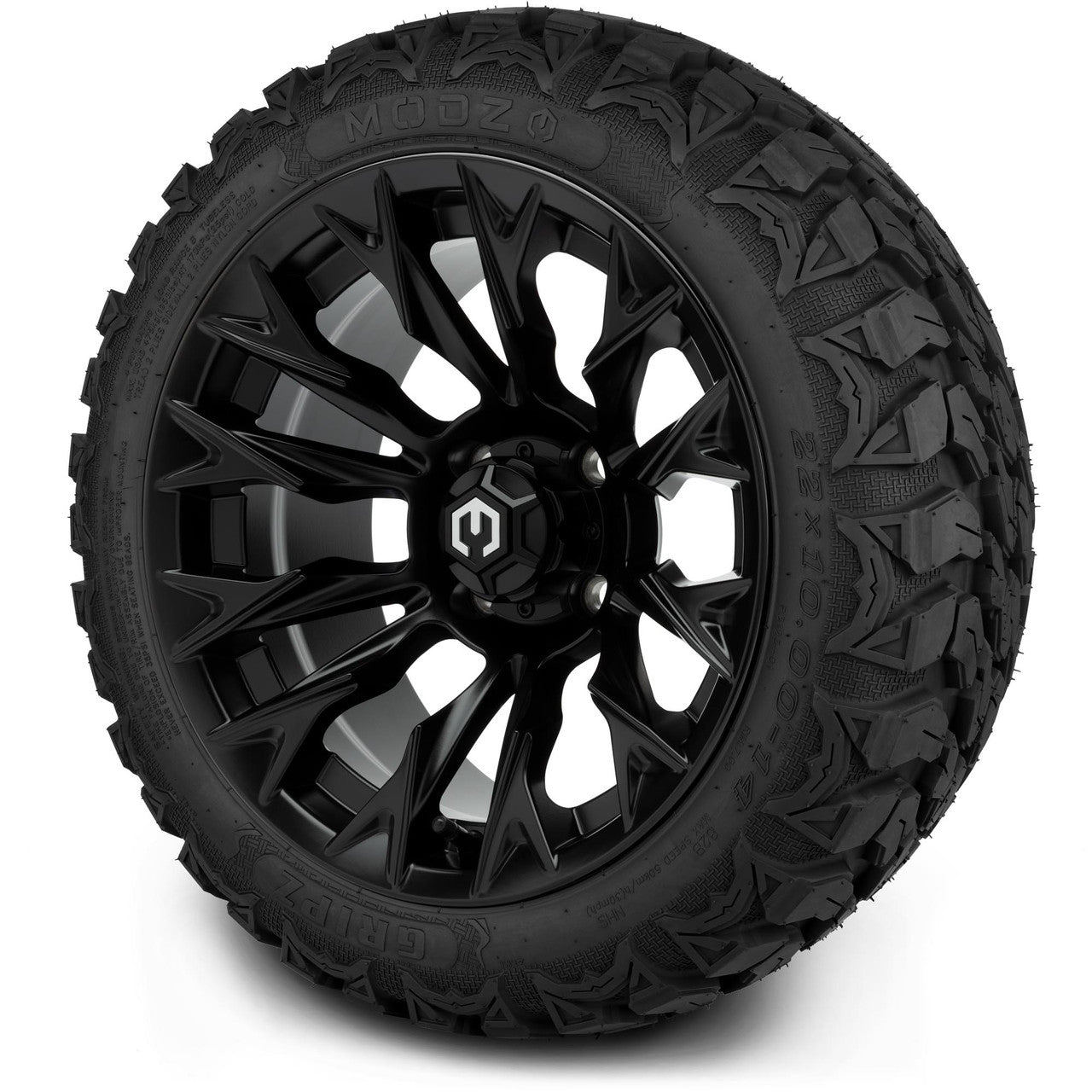 MODZ® 14" Falcon Matte Black - Lifted Tires and Wheels Combo