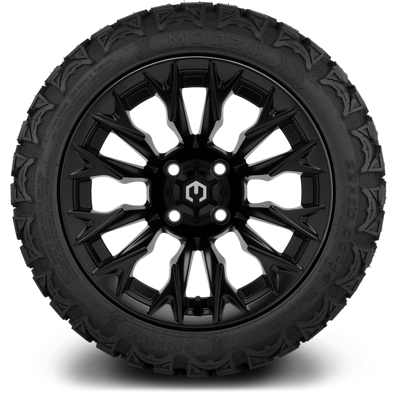 MODZ® 14" Falcon Matte Black - Lifted Tires and Wheels Combo
