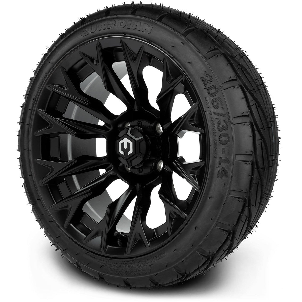 MODZ® 14" Falcon Matte Black - Low Profile Tires and Wheels Combo