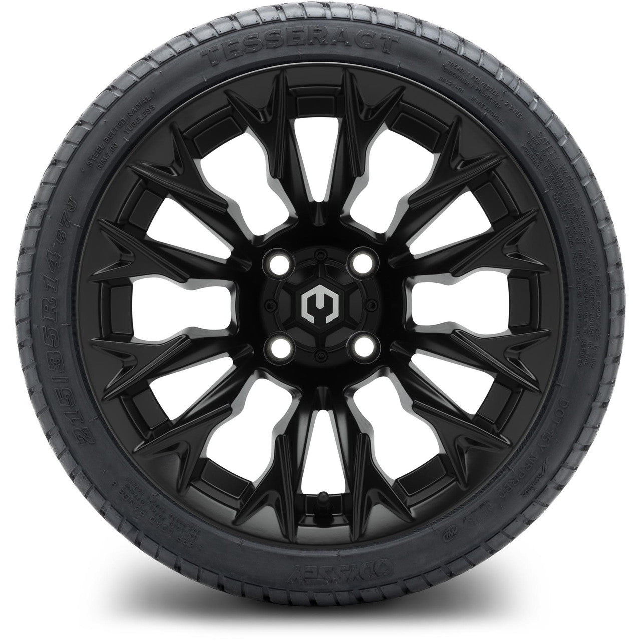 MODZ® 14" Falcon Matte Black - Low Profile Tires and Wheels Combo