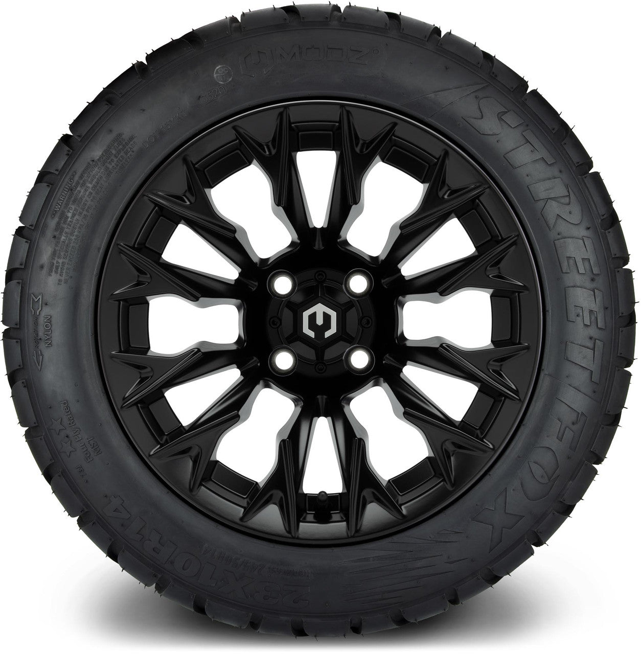 MODZ® 14" Falcon Matte Black - Lifted Tires and Wheels Combo