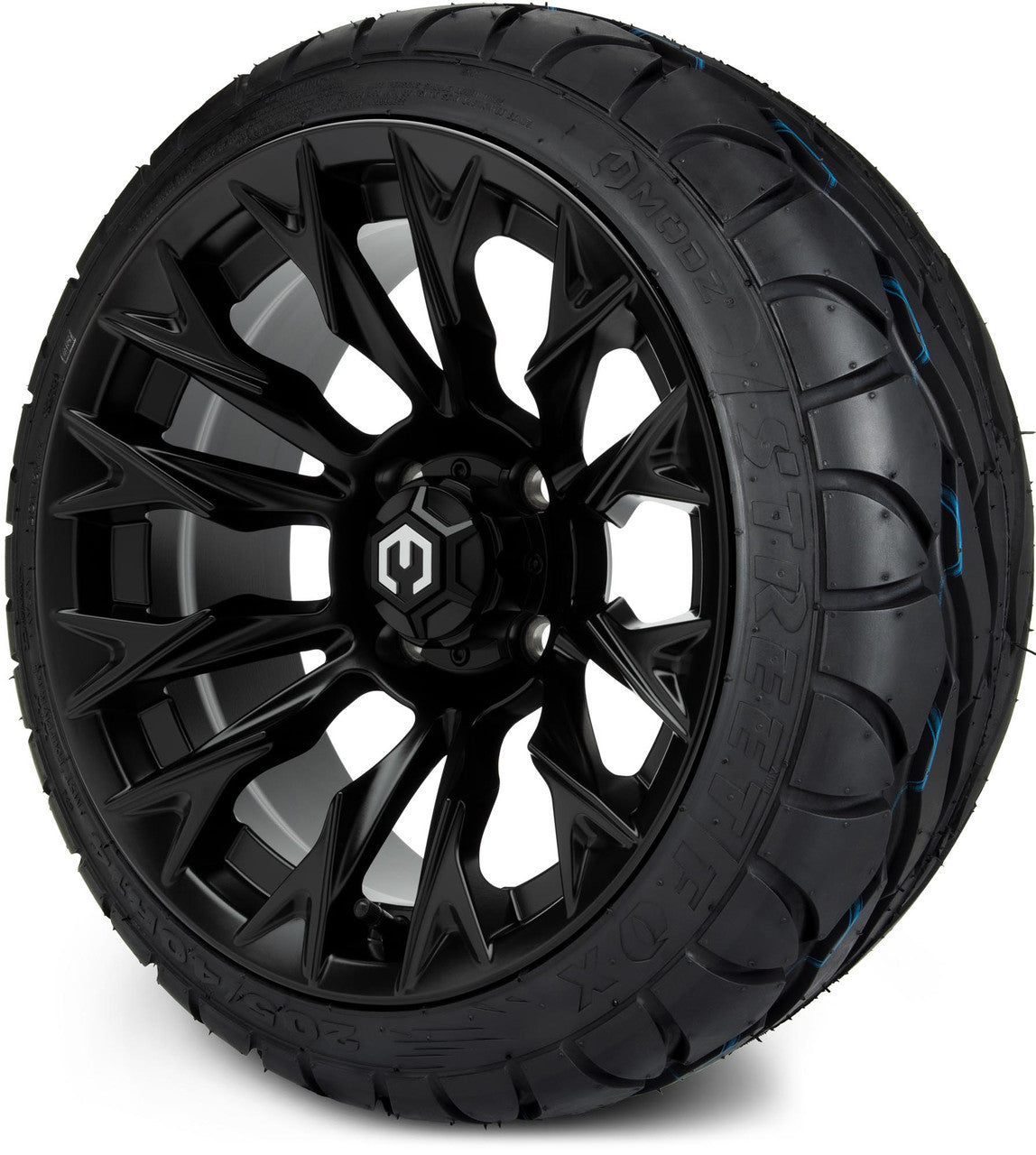 MODZ® 14" Falcon Matte Black - Low Profile Tires and Wheels Combo