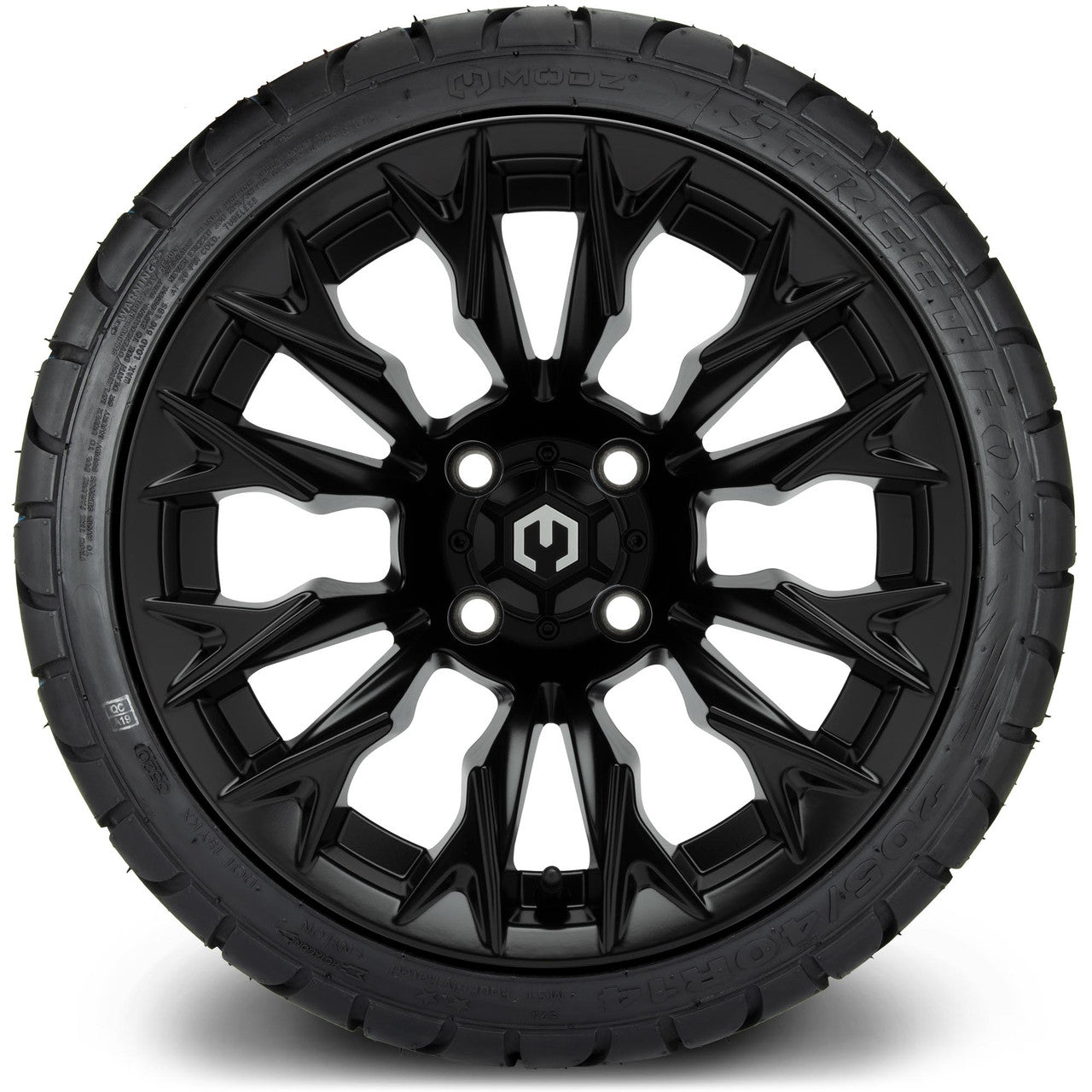 MODZ® 14" Falcon Matte Black - Low Profile Tires and Wheels Combo