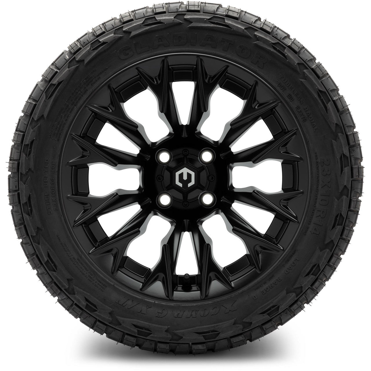 MODZ® 14" Falcon Matte Black - Lifted Tires and Wheels Combo